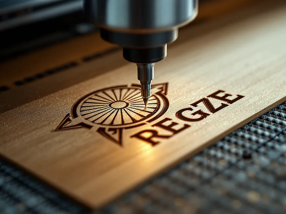 CNC machine makes money Logo making